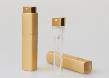 Gold Square Twist and Spritz Atomiser รีฟิล 20ml แก้ว Lovely Matte