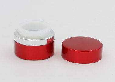 15ml สีแดงแก้วเปล่าขวดเครื่องสำอางครีมบำรุงรอบดวงตาบรรจุขนาดเล็กที่กำหนดเอง